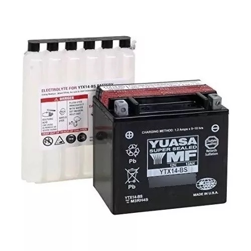 2015 YUASA YTX14 SEALED BATTERY 12V 12AH MOTO GUZZI V7 II Racer ABS 750