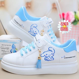 Sanrio hello kitty Primavera Outono Sapatos De Rede Antiderrapante Menina Casuais Tábua De Desenho Animado Esportivos kuromi Tênis Bonitinhos