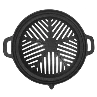Chapa Grelha Chapéu Inclinada de Ferro Fundido Para Gengiskan Redonda