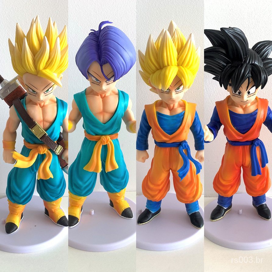 7Pcs/Set 11cm Anime Dragão Bola Troncos Bulma Son Goku Kakarotto Filho  Gohan Goten Pan Ação Figura Pvc Modelo Brinquedos