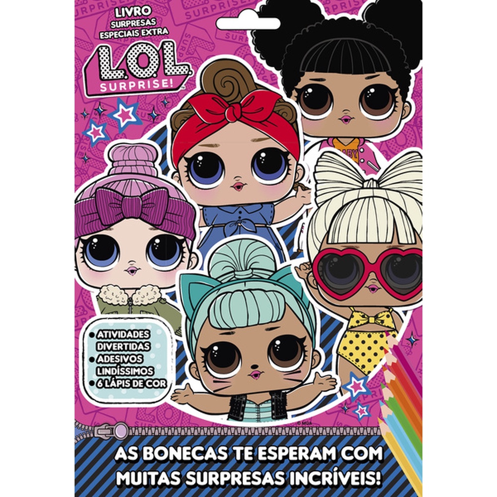 Livro - LOL Surprise - OMG colorindo com adesivos: As amigas mais incríveis  de LOL OMG esperam por cores especiais!