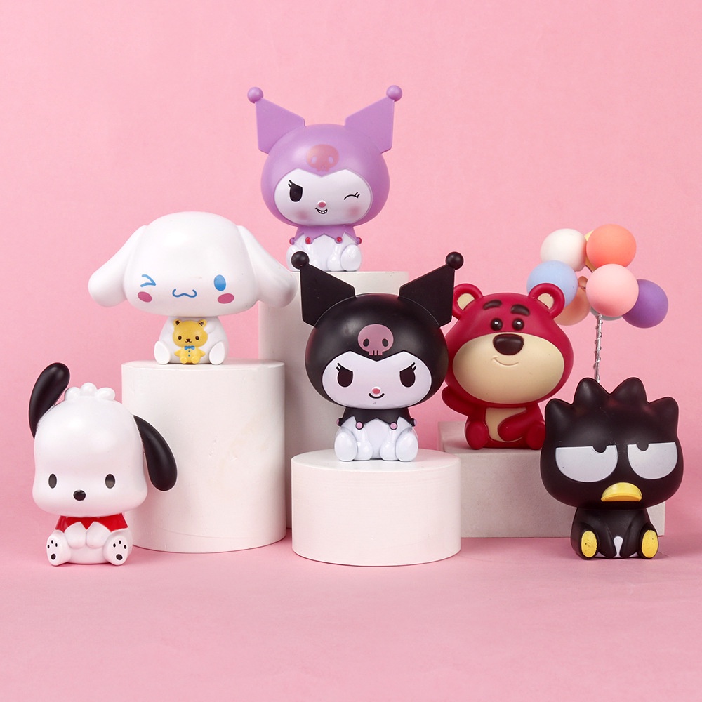 Kuromi Pochacco Cinnamoroll Sanrio Anime Coleção De Figuras De Bonecas De  Brinquedo Mini Doll Cake Decoração Modelo | Shopee Brasil