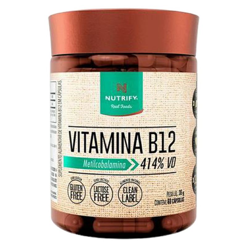 Vitamina B12 Vegana - 60 Cápsulas - Nutrify | Shopee Brasil