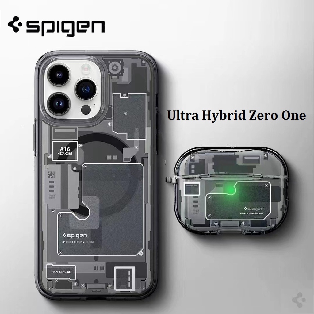 Capa Spigen Ultra Hybrid Zero One Magnética Para iPhone 14 Pro Max/14 Plus/13 12 Macia Airpods 2/3 Fone De Ouvido De Proteção Total