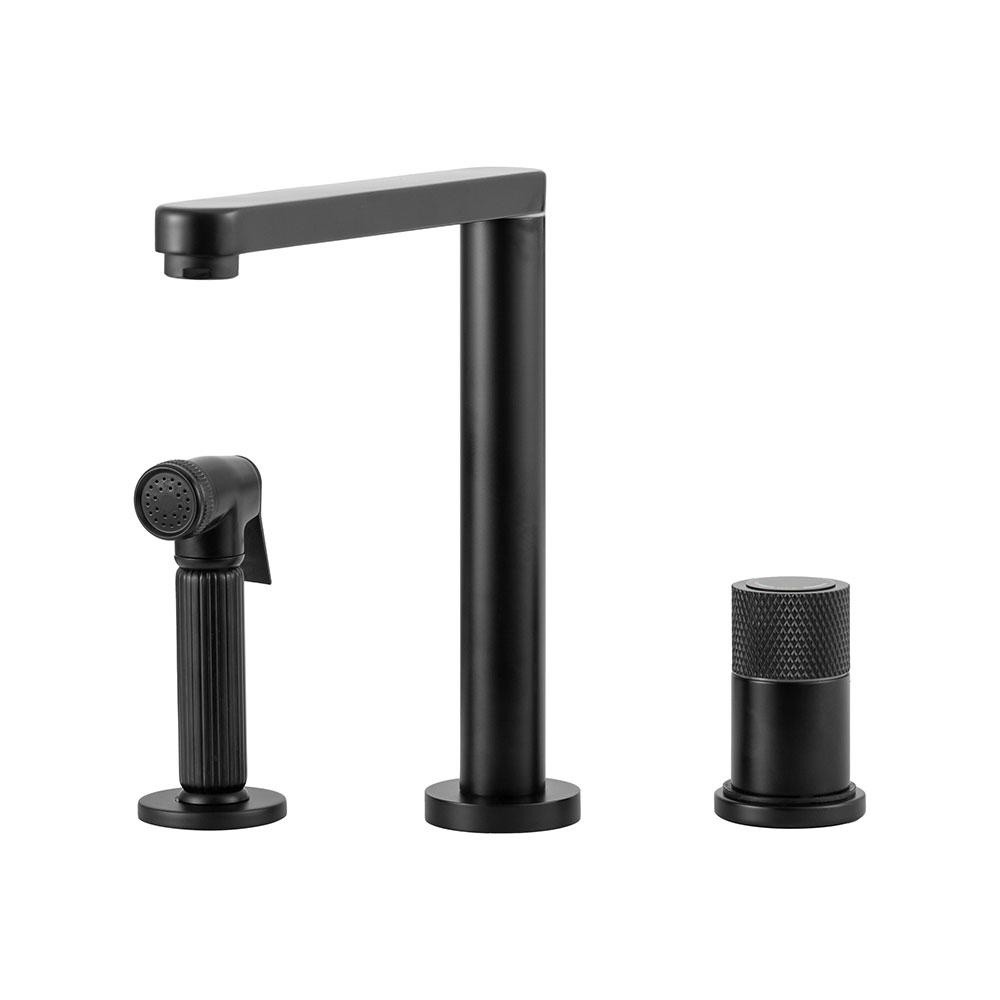 Torneira Para Cozinha Gourmet Misturador Monocomando Com Desviador Jucá Pingoo - Preto