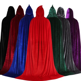 Manto Manto de Halloween Manto de Halloween Manto de Feiticeiro de Bruxa Crianças Manto de Veludo Dourado Adulto