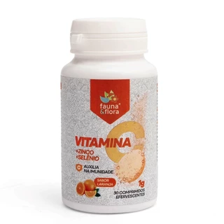 Vitamina C 1g + Zinco E Selênio - 30 Pastilhas Efervescentes
