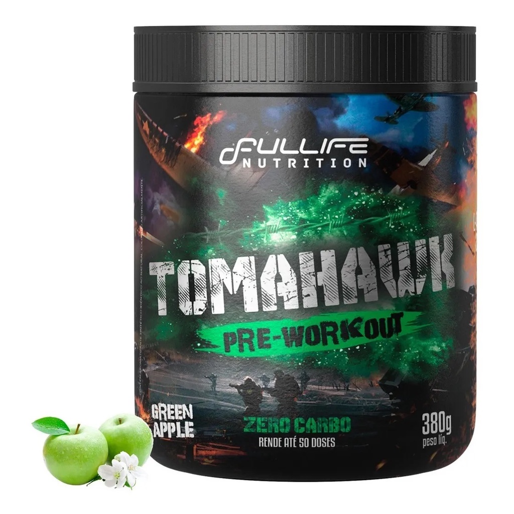 Pré Treino Tomahawk (380g) Fullife - Maçã Verde