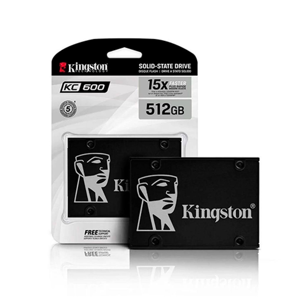 SSD Kingston KC600 512GB 550mb/s Leitura e 520mb/s Gravação