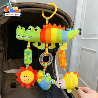 Baby Stroller Hanging Toys-Lagarta De Pelúcia Animais Arco-Íris Vento Para Calmar E Entreter Bebês