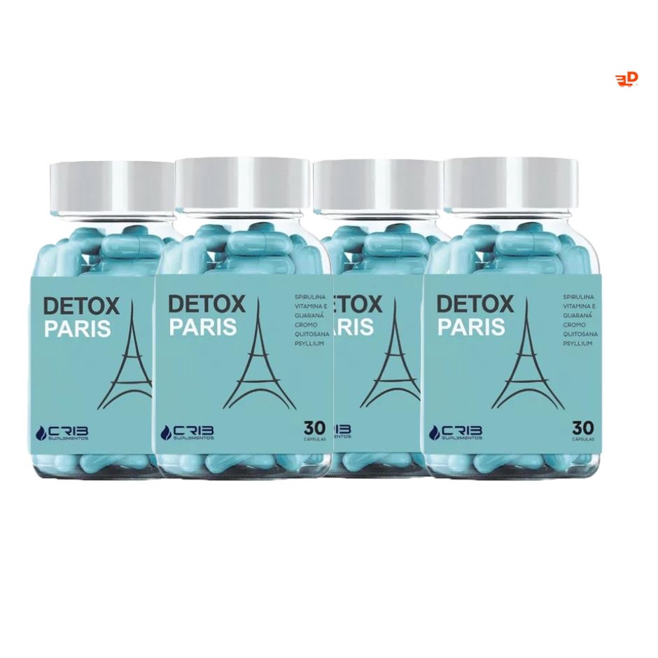 Kit 4 Detox Paris Original 30 Cps- Envio 24 h