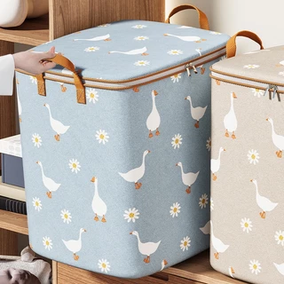 Roupas De Grande Capacidade Saco De Armazenamento Organizador Com Punho Reforçado Tecido Grosso Para Comforters , Cobertores , Cama , Dobrável Zíper Resistente