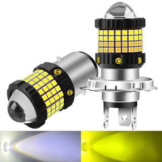 Motocicleta LED 360 ° Lâmpadas de Farol H4 H6 BA20D 60SMD 3030 3570 12V Branco Amarelo