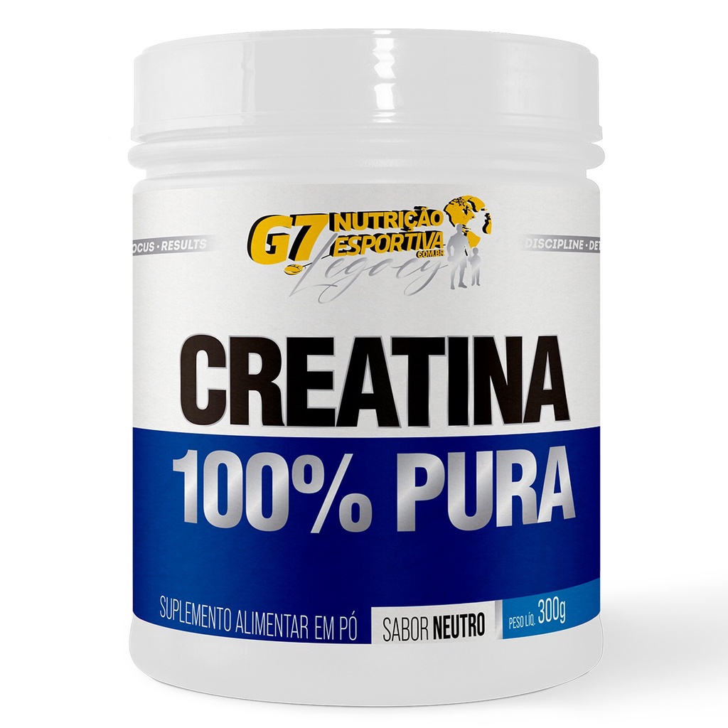 Creatina Monohidratada 100% Pura 300g - G7 Legacy | Shopee Brasil