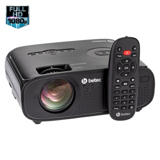 Mini Projetor Portatil Led - Betec BT930 - 2700 Lumens - Full HD Nativo - Até 200 Polegadas