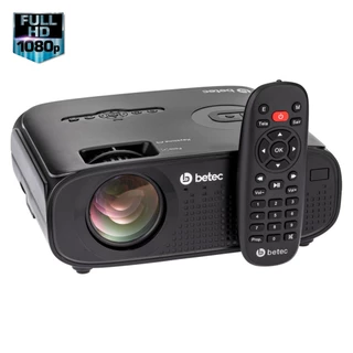 Mini Projetor Portatil Led - Betec BT930 - 2700 Lumens - Full HD Nativo - Até 200 Polegadas
