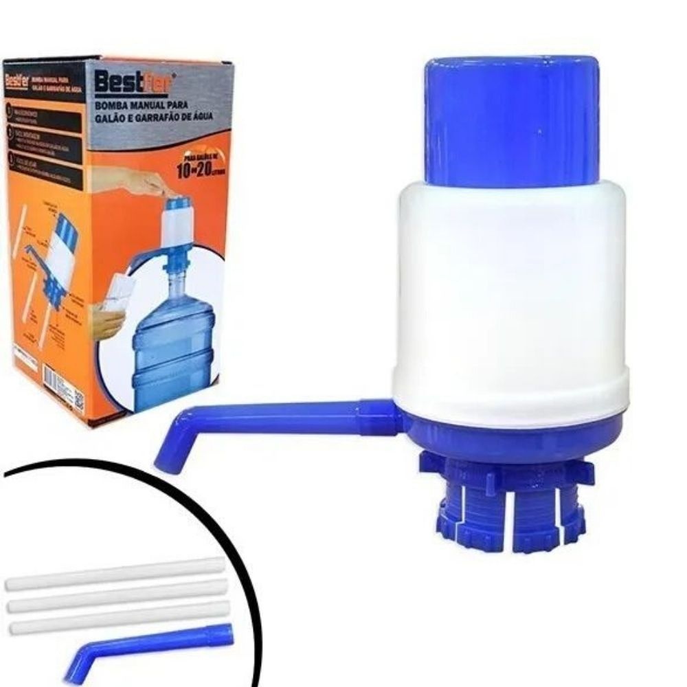 Bomba Para Galão Garrafão De Agua Mineral 10 e 20 lt Bico Curvado P/Copo