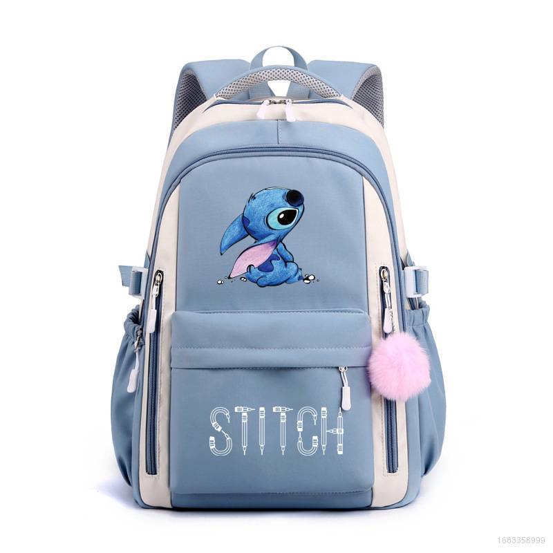 Mochila Infantil Feminina Lilo & Stitch Juvenil Costas Preta - Chic Outlet  - Economize com estilo!