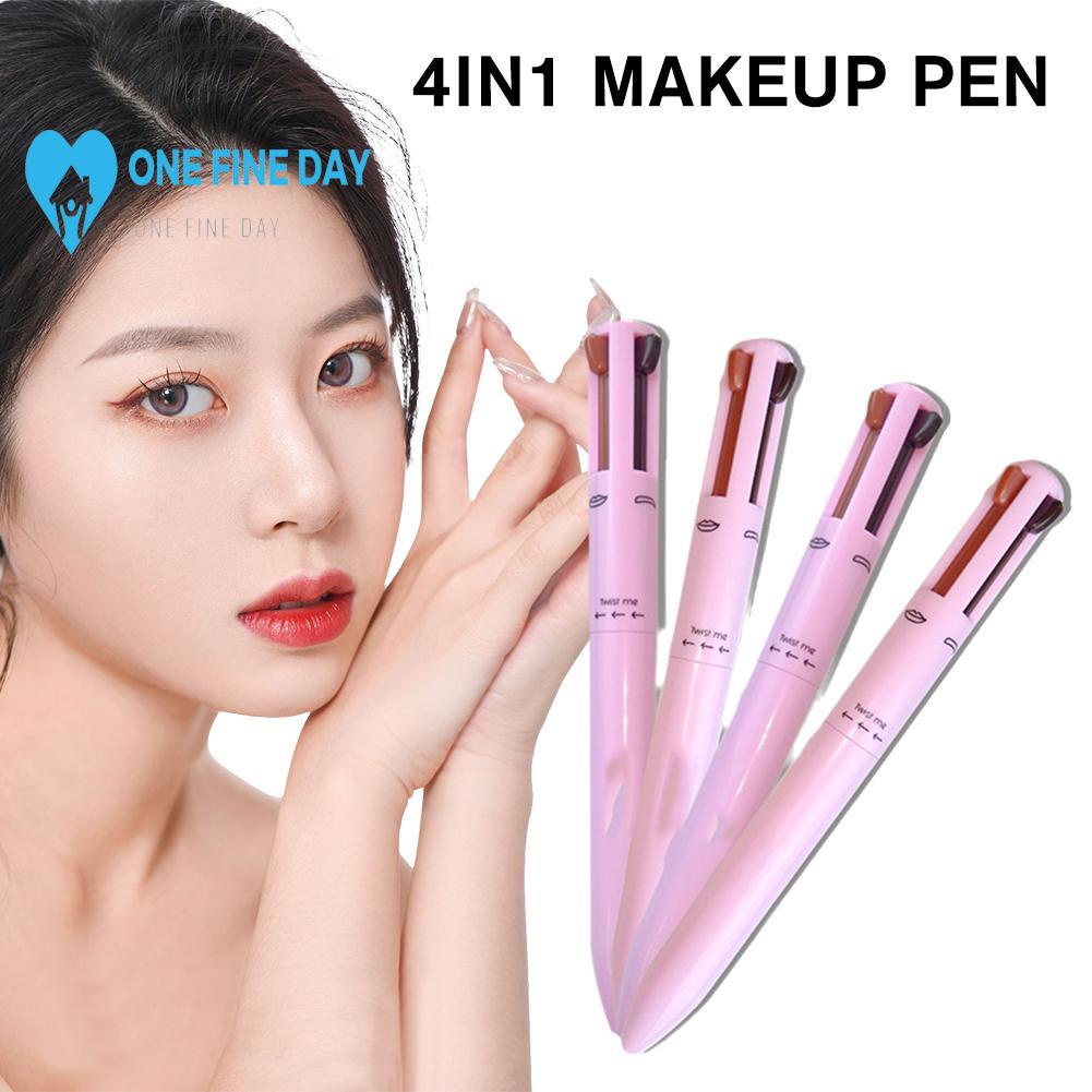 4 Em 1 Caneta De Maquiagem Multifuncional Eyeliner Eyebrow Pen Lipliner Highlighter