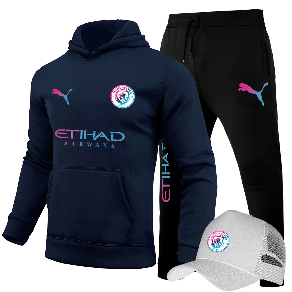 Conjunto de frio Blusa De Moletom Agasalho Times Europeu Futebol ...