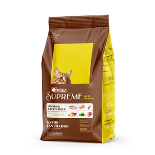 Ração Quatree Supreme Gatos Castrados Frango e Batata Doce 10,1kg