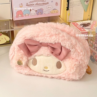 Caixa De Lápis Kawaii De Pelúcia De Grande Capacidade Armazenamento De Saco De Cosméticos Bonitos Escritório De Volta À Escola Material Escolar Papelaria
