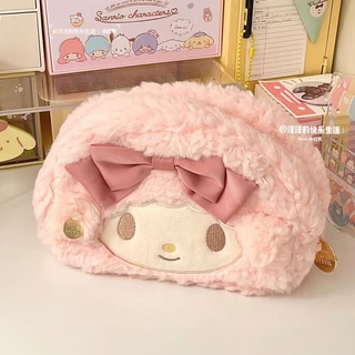 Estojo De Pelúcia Kawaii , Caixa De Armazenamento De Grande Capacidade , Bolsa Cosmética Fofa De Desenho Animado , Mater