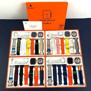 S100 Ultra 9 Novo Smartwatch Relógio Inteligente 7 Em 1 Alças 49mm Full Touch Screen Esportivo Reloj Com Capa Protetora