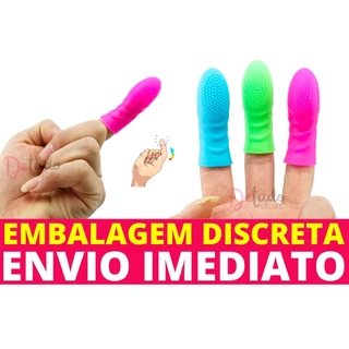 Capa de Dedo Dedeira Estimuladora Silicone Macio Discreta Estimulador Clitóris Penetrável Ajustável Texturizada Lésbica Unha Sex Shop Vibrador