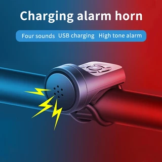 ESLNF Bicicleta Sino Elétrico 120dB 4 Modos USB Recarregável Buzina Elétrica Para MTB De Estrada Anti-Roubo Alarme Chifr