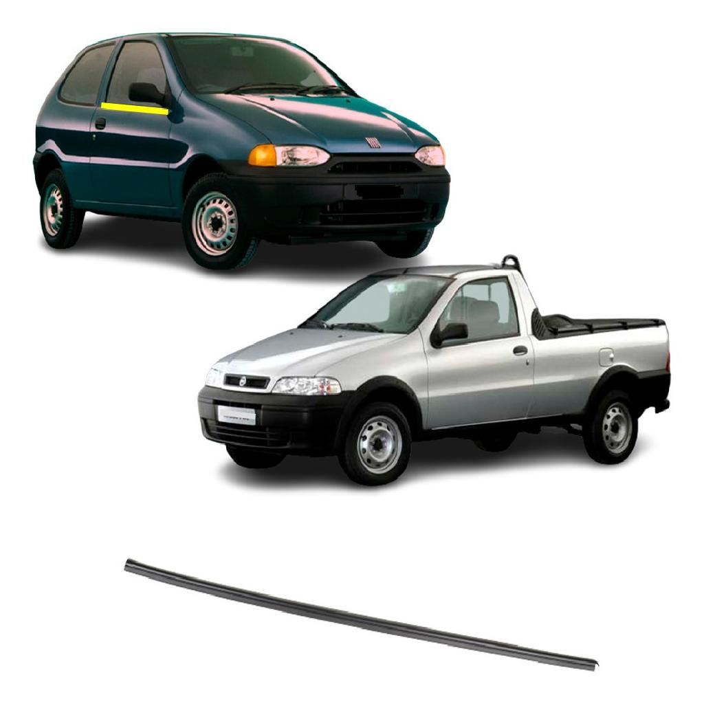 Borracha Pestana Externa Palio E Strada 2 Portas Até 2007 Ld