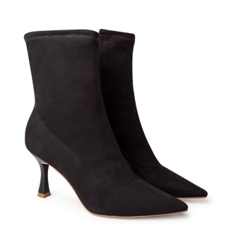 Bota Camurça Stretch Preta