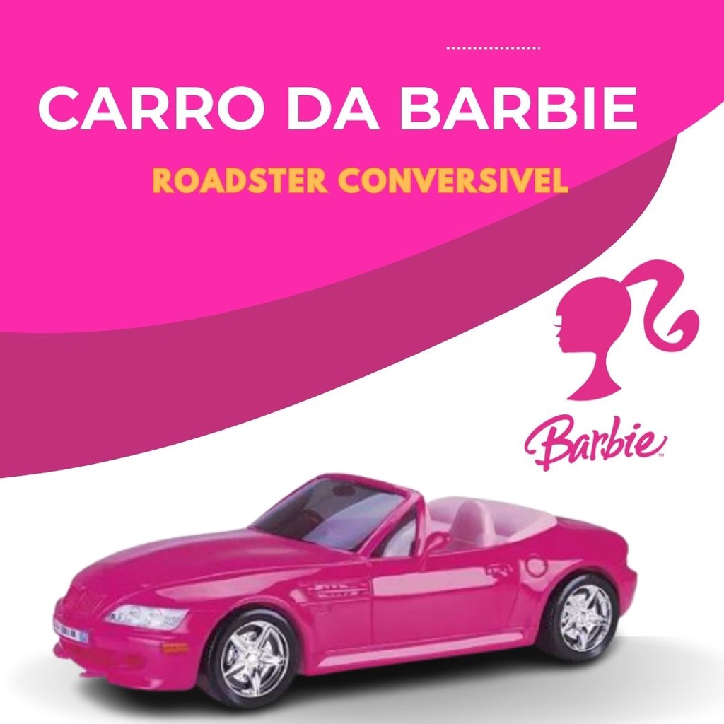 Barbie Boneca Carro Conversível para crianças a partir de 3 anos