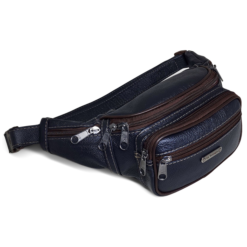 Pochete Masculina de Couro Legítimo Grande Espaçosa | Shopee Brasil