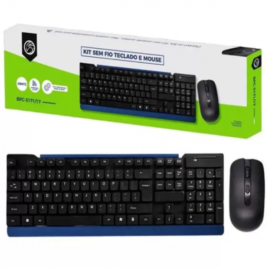 Kit Teclado E Mouse Sem Fio Slim Teclas Macias Pilhas Shopee Brasil