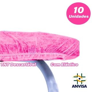 Lençol Descartável TNT Rosa Maca 2,00x0,90 C/ Elástico 10 Unidades Anvisa Soft Gramatura 30