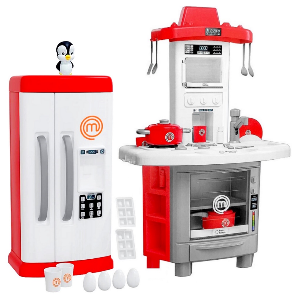 Cozinha Completa Grande do MasterChef Jr Vermelha Infantil | Shopee Brasil