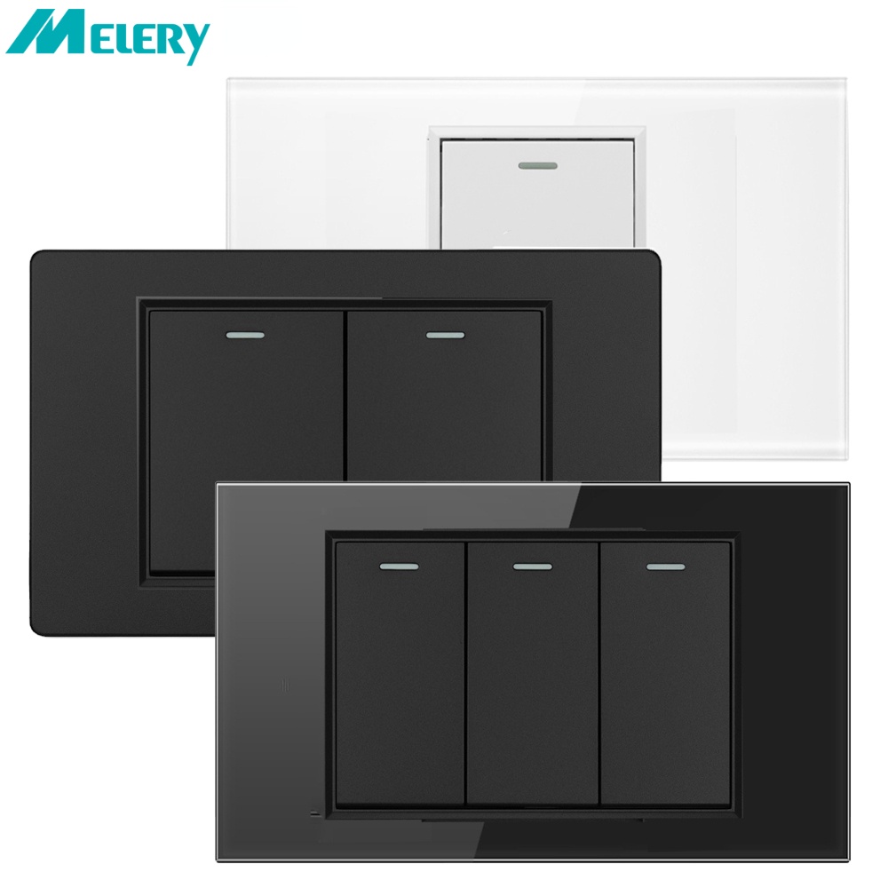 Interruptor De Luz & Tomada US México Itália Chile Painel Retângulo De Parede USB Tipo C Jack Vidro Temperado/Plástico Para Home Office