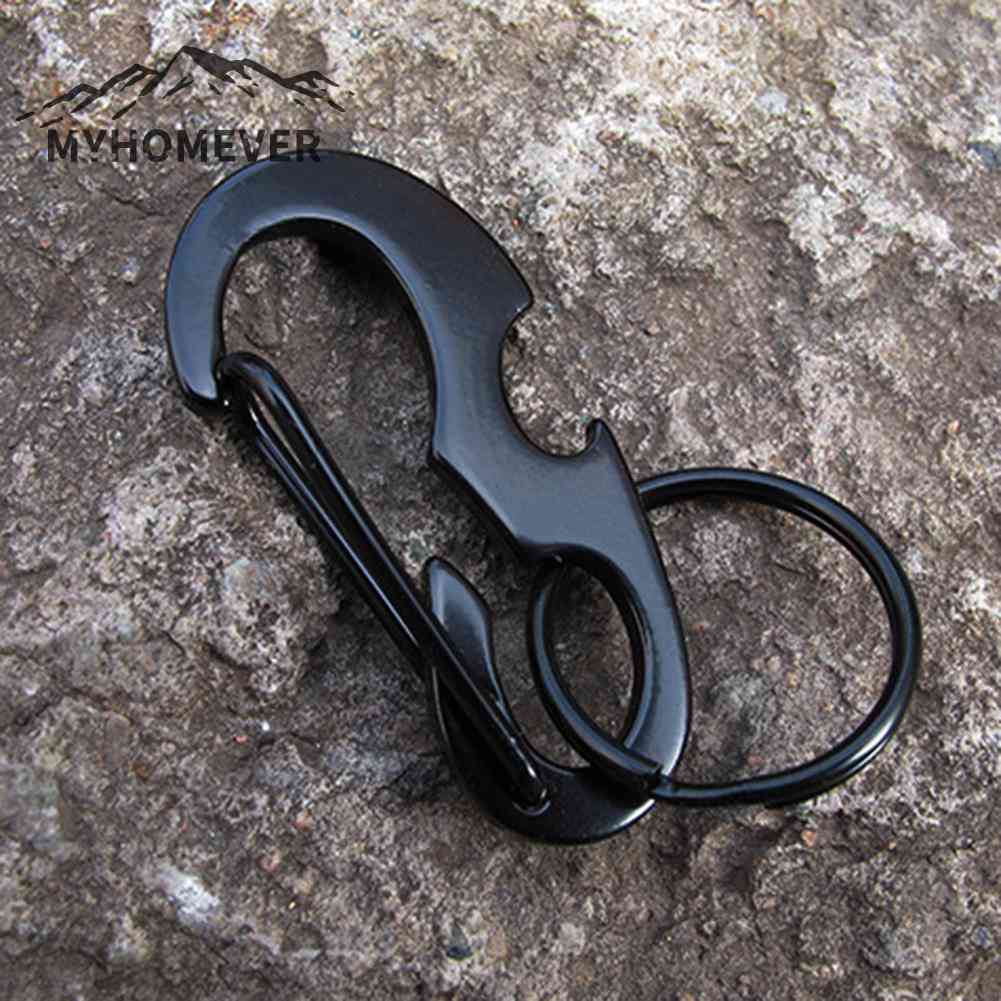 Mosquetão Trepador Externo Abridor De Garrafas Fivela Chaveiro Porta-Chaves Ferramentas EDC