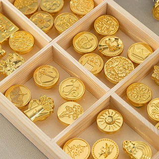 1Pcs Selos De Cera Retro Vintage Vedação De Cabeça De Cobre Conjuntos De Ferramentas Decoração De Posto Para Cartões De Embrulho