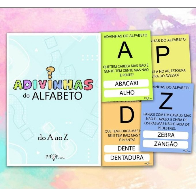 Fichas de Jogos - Adivinhas - Atividades Educativas