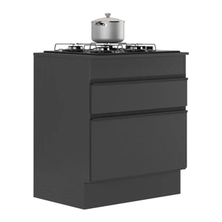 Balcão Cozinha para Cooktop 70cm com Rodapé 1 Porta 1 Gaveta Veneza Multimóveis V2118