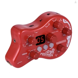 Munhão PockRock Guitarra Portátil Multi-Efeitos Pedal De Efeito Processador 15 Tipos De 40 Função De Ajuste De Ritmos De Tambor Com Adaptador De Energia [19] [Nova Chegada]