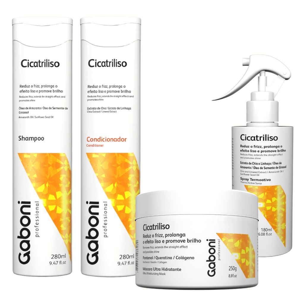 Tratamento Completo Pós Progressiva/Antifrizz Cicatriliso (4 Produtos ...
