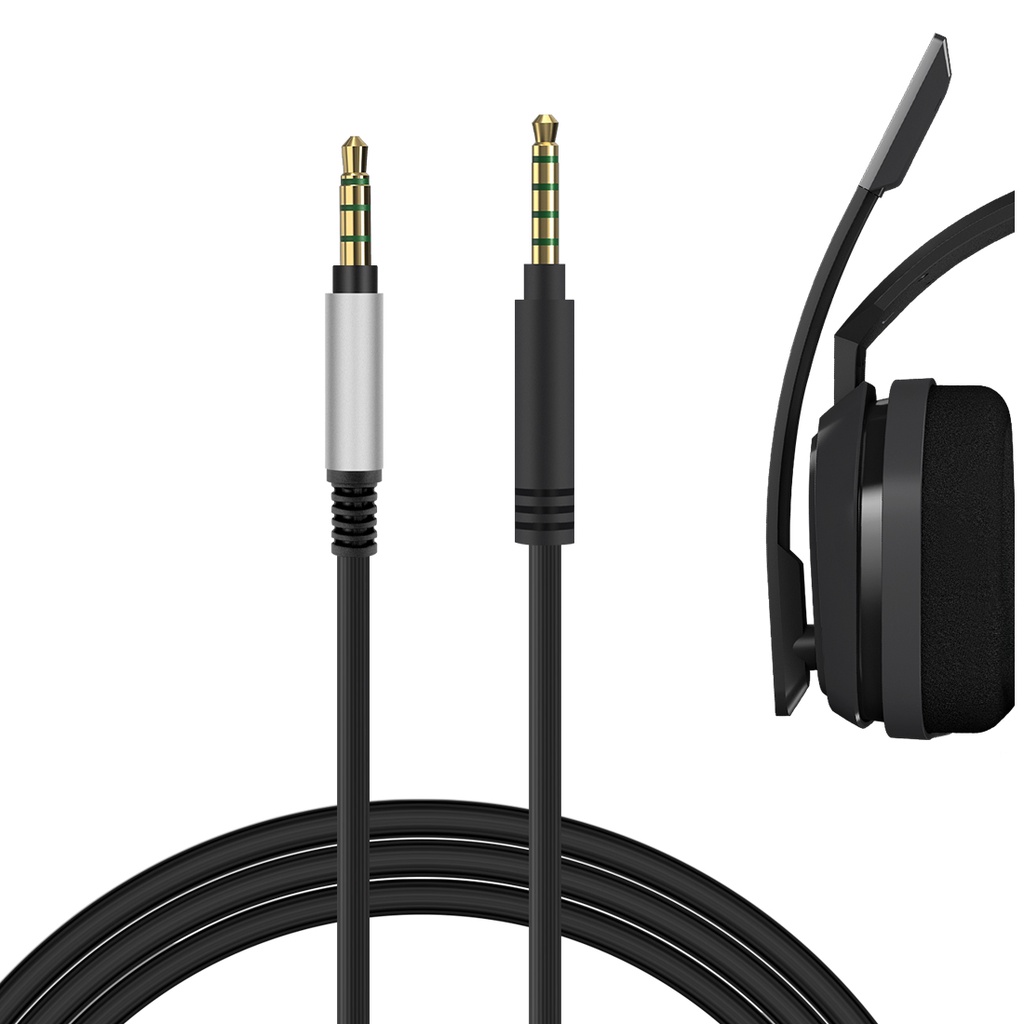 Cabo De Áudio Geekria QuickFit Compatível Com Astro A40 tr , A40 , A30 , A10 Gen 2 , Fones De Ouvido Para Jogos A10 , 4 Etapas 5 Estéreo Auxiliar De Substituição De 3,5 Mm (6 Pés/1,7 m)