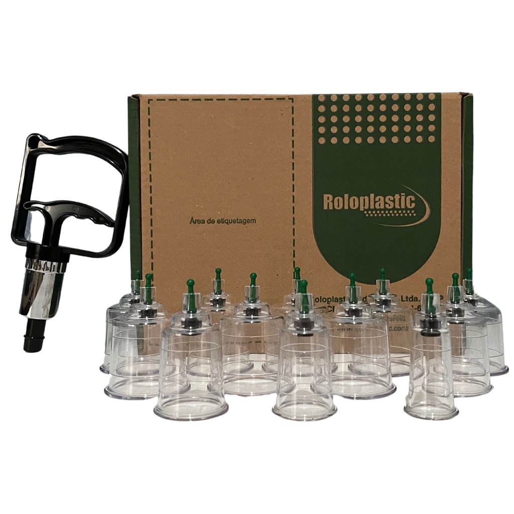Ventosaterapia Chinesa - Kit Com 12 Ventosas Ultra Resistentes | Shopee ...