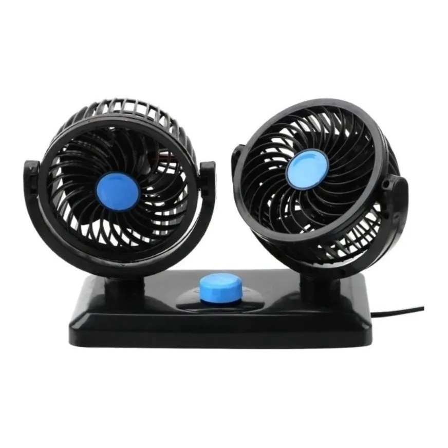 Ventilador Automotivo Duplo 12v Ajustável Forte 2 Velocidade