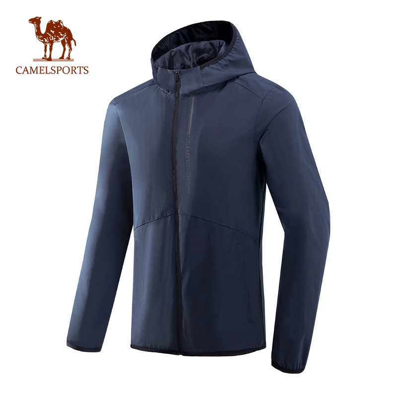 CAMEL SPORTS Windbreaker Jacket Men Seção Fina De Outono Capuz Casual À Prova De Vento