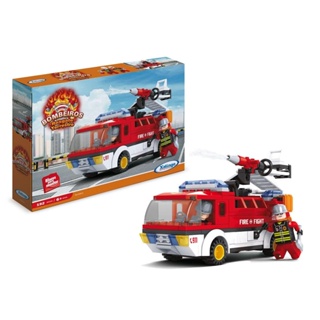 Blocos de Montar Bombeiros Resgate Terrestre - Xalingo