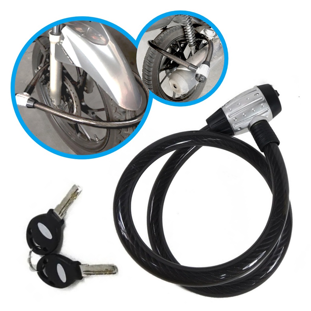 Cadeado Para Moto Trava Motocicleta Anti Furto Grosso 25x1500mm 2 ...